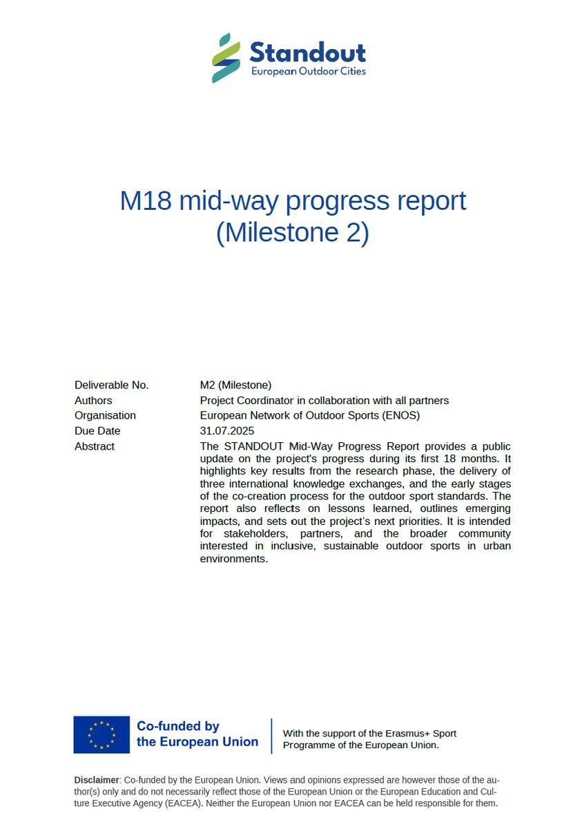 Cover of the STANDOUT Mid-Way Progress Report